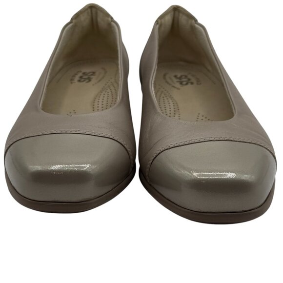 SAS Coco Flat Shoes Women's 7WW Nude Leather Comfort Slip On‎ Cap Toe Loafer USA - Picture 3 of 10